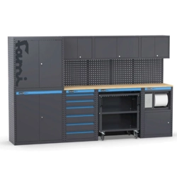 vendita online Arredo per officina e garage da 3040x495x1900 mm. Banchi da lavoro e armadi Fami